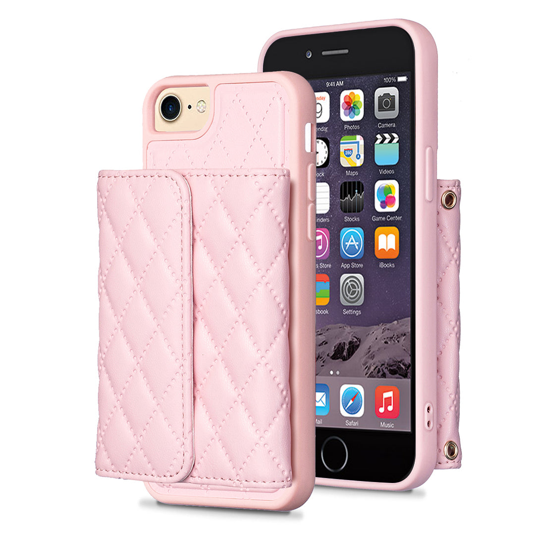 BF23-stil Kickstand Cover til iPhone 6 6s 7 8 SE (2020) Kortholder Læder+TPU telefoncover BF23-stil Kickstand Cover til iPhone 6 6s 7 8 SE (2020) Kortholder Læder+TPU telefoncover